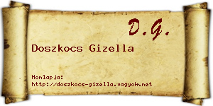 Doszkocs Gizella névjegykártya
