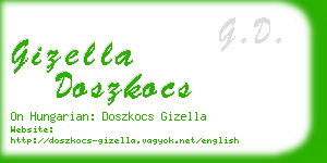 gizella doszkocs business card